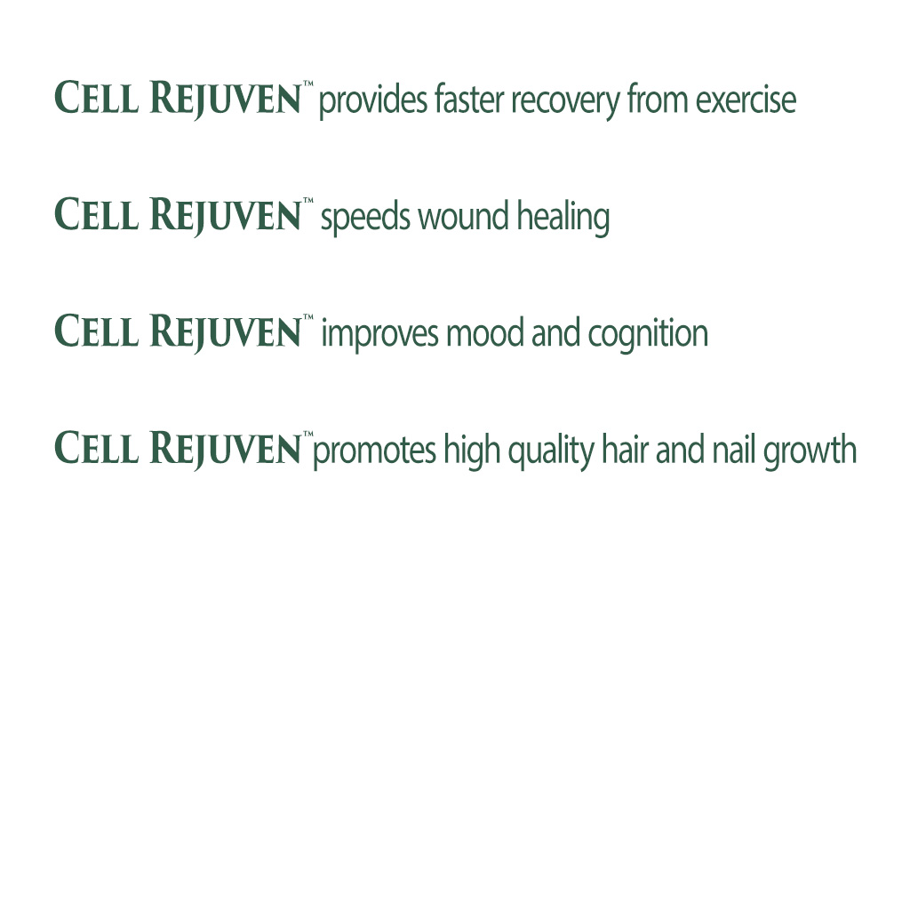 provides faster recovery from exercise<br />
speeds wound healing<br />
improves mood and cognition